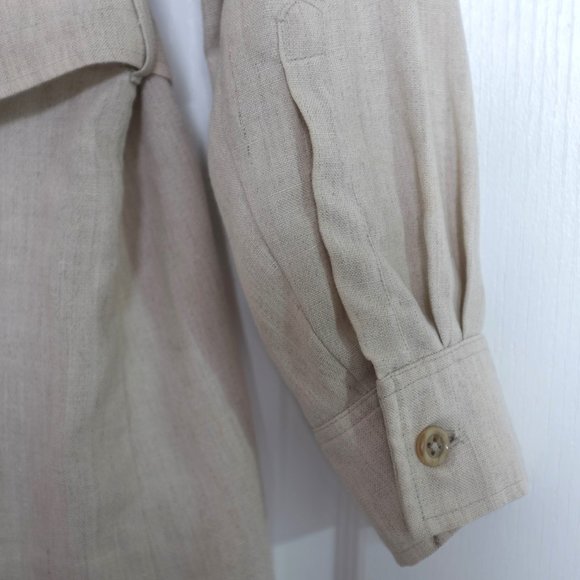 St Michael's Terylene Linen safari utility jacket belted 42 - Picture 4 of 11